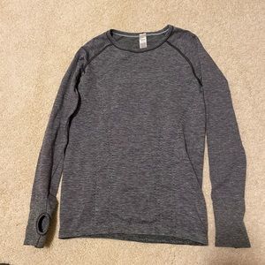 Ivivva long sleeve, grey stripes, size: 14